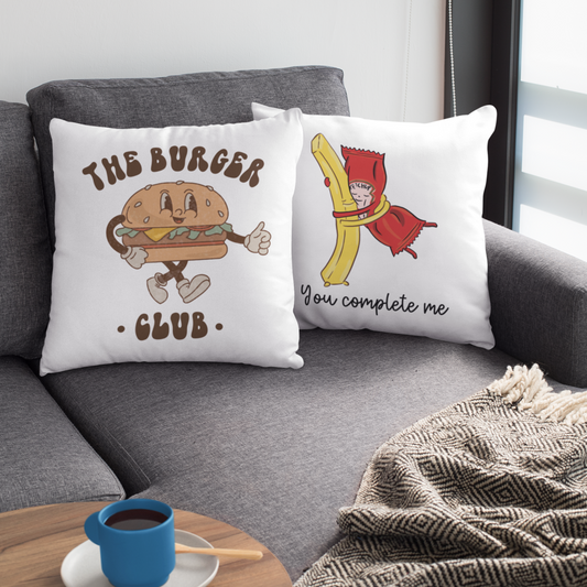 THE BURGER CLUB - KOPFKISSEN 40x40cm