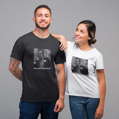WEIßER KAVIER WEIL KOKS UNGESUND IST   T-SHIRT